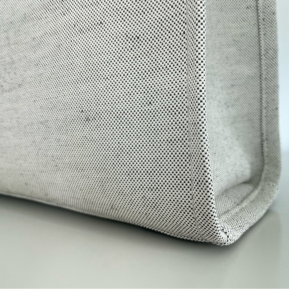 VERSACE Logo Small 2way Tote Shoulder Bag Canvas Leather Gray - Picture 7 of 15